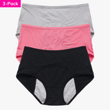 (3pcs) Full Coverage Leakproof High Rise Underwear