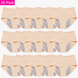 (All Beige) Full Coverage Leakproof High Rise Underwear